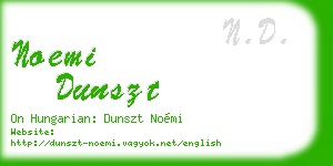 noemi dunszt business card